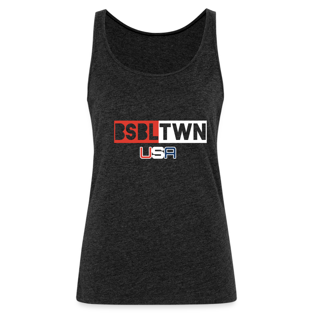 Women’s Premium BSBLTWN Tank Top - charcoal grey