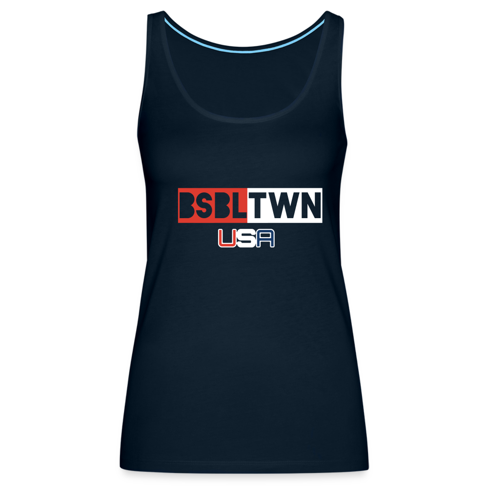 Women’s Premium BSBLTWN Tank Top - deep navy