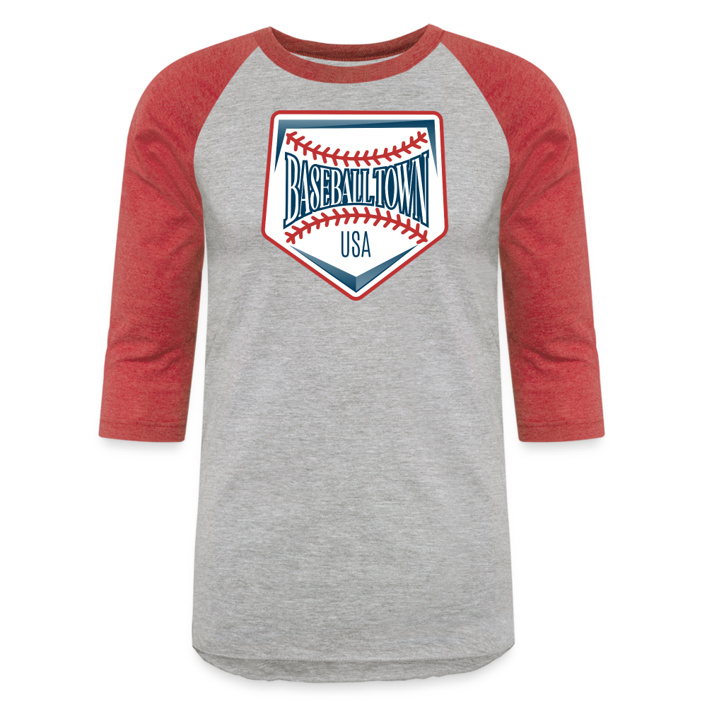 Baseball T-Shirt - heather gray/red
