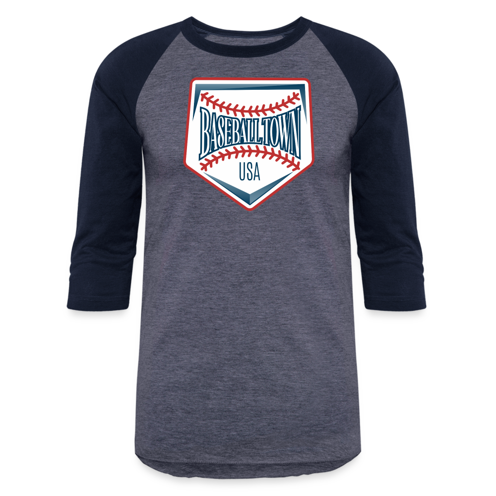 Baseball T-Shirt - heather blue/navy
