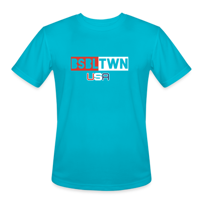 Men’s Moisture Wicking Performance T-Shirt - turquoise