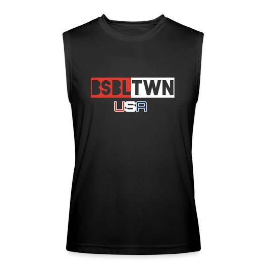 Baseball Town USA Performance Sleeveless Shirt - black